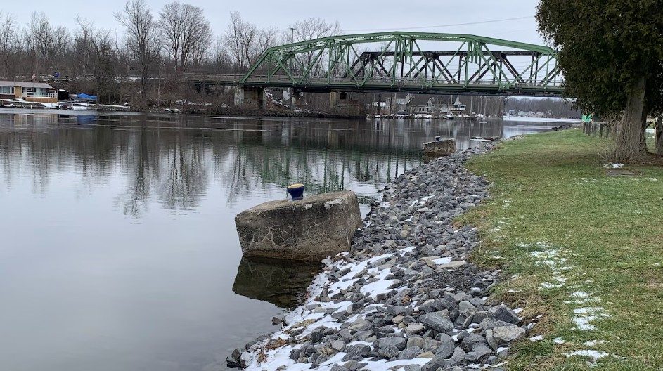 The river crossing at Three Rivers, on the Town of Clay's northern boundary