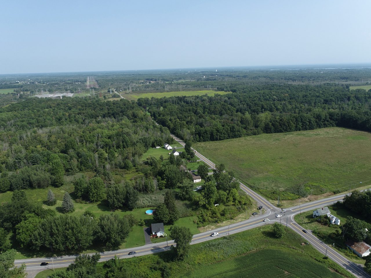 Aerial view of White Pine Commerce Park in Clay