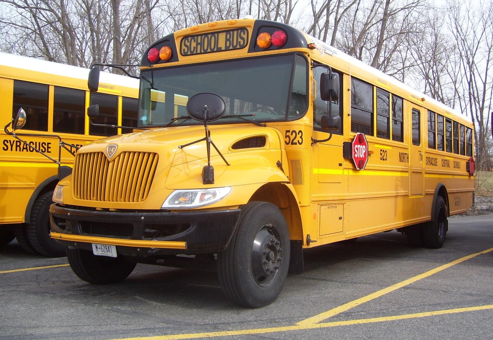 A 2011 school bus in the North Syracuse Central School District fleet